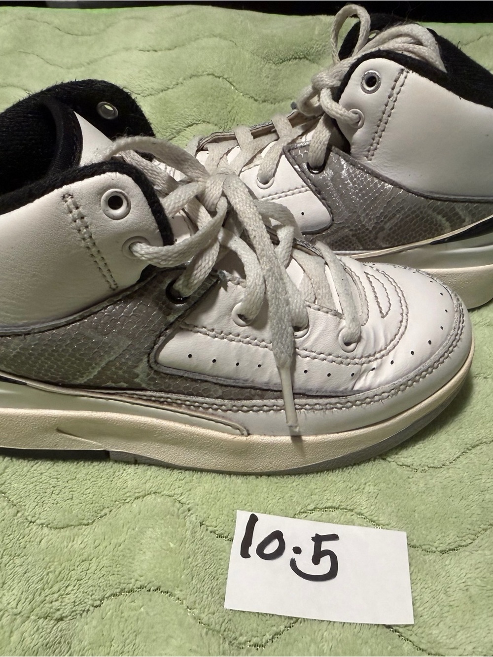 Nike Kids White and Silver Mid-Top Sneakers